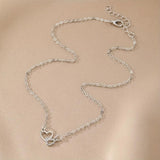 Women's Dual Heart Pendant with Chain Micro Plating