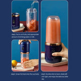 Portable Juicer Cup Smoothie Blender 6 Blade Blender Bottle  Household Fruit Juicer Cup USB Rechargeable Juicer Kitchen Tool