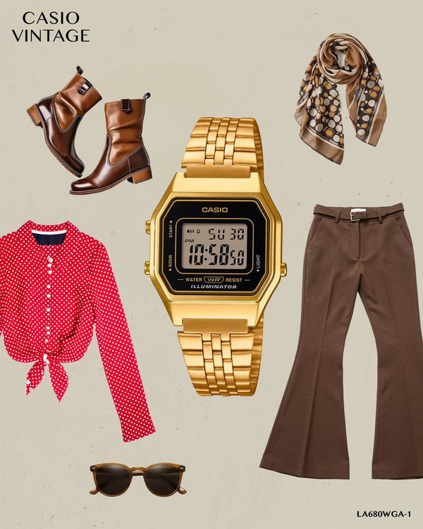 Casio Vintage Digital Gold Unisex Watch